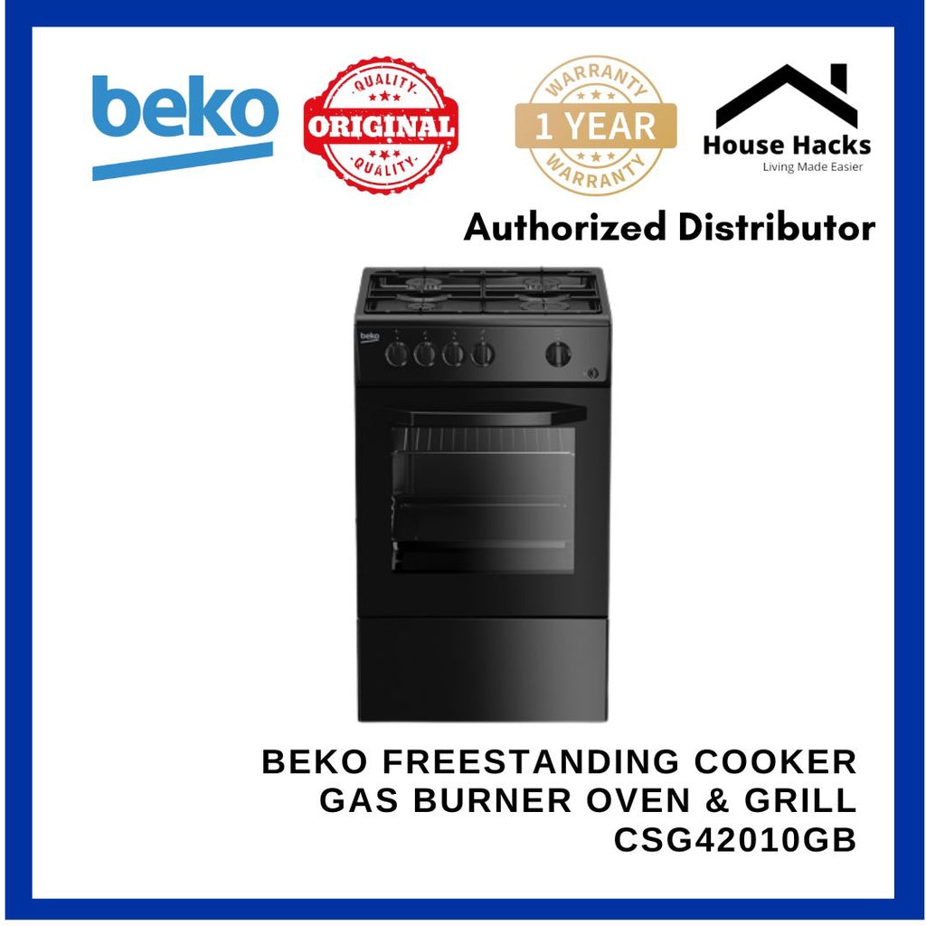Beko Freestanding Cooker Gas Burner Oven & Grill CSG42010GB