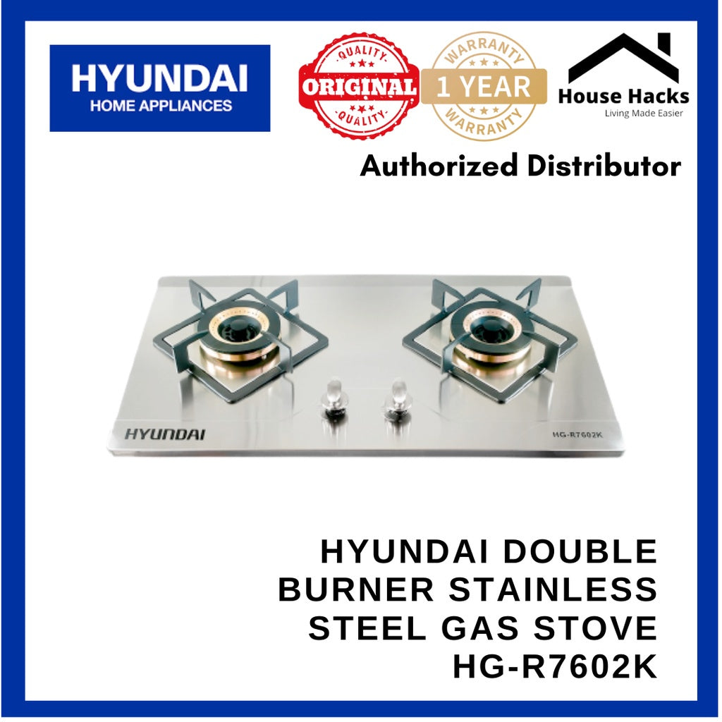 HYUNDAI Double Burner Stainless Steel Gas Stove HG-R7602K