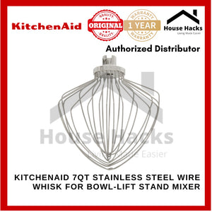 KitchenAid 7Qt Stainless Steel Wire Whisk for Bowl-lift Stand Mixer
