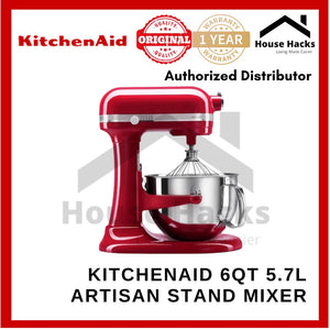 KitchenAid 6QT (5.7L) Artisan Stand Mixer 220 V for baking