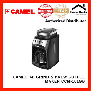 Camel CCM-101GB Grind and Brew Coffee Maker 0.6L (Black)