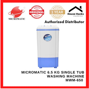 Micromatic MWM-650 6.5 Kg Single Tub Washing Machine