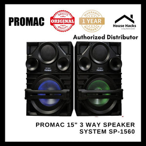 Promac 15" 3 Way Speaker System SP-1560