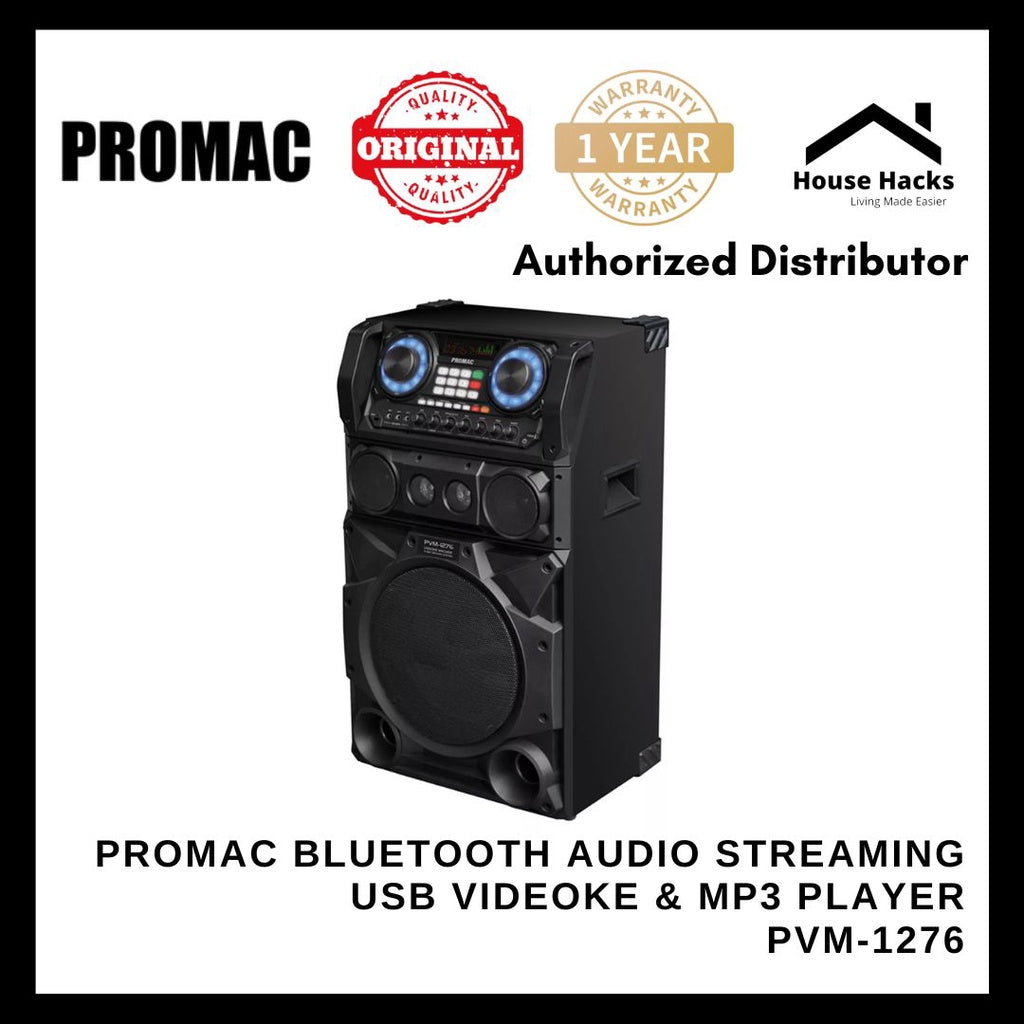 Promac Bluetooth Audio Streaming USB Videoke and MP3 player PVM-1276