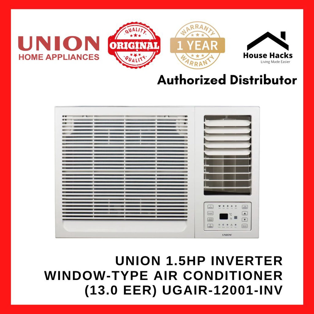 Union 1.5HP Inverter Window-Type Air Conditioner (13.0 EER) UGAIR-12001-INV