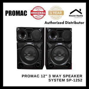 Promac 12" 3 Way Speaker System SP-1252