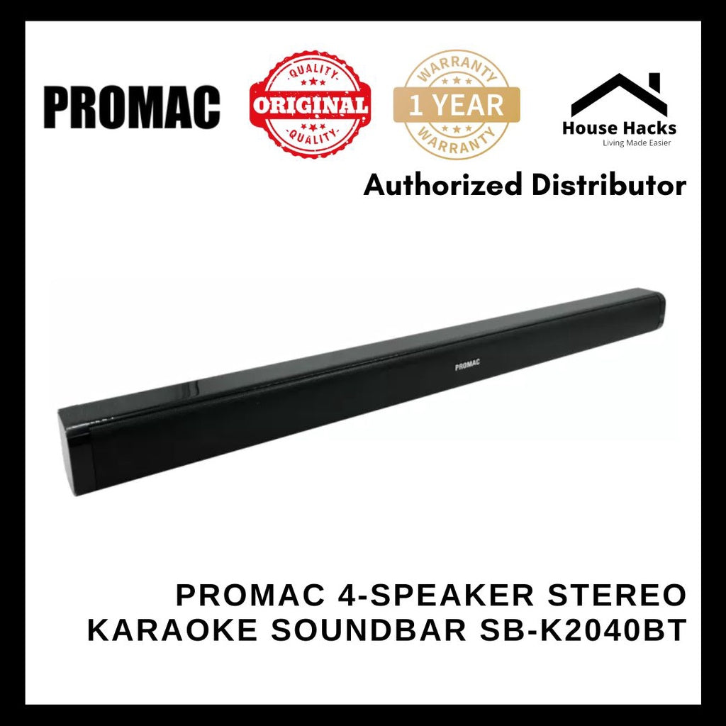 Promac 4-Speaker Stereo karaoke Soundbar SB-K2040BT