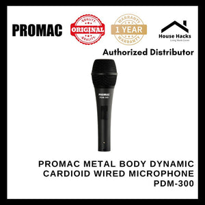 Promac Metal Body Dynamic cardioid Wired Microphone PDM-300