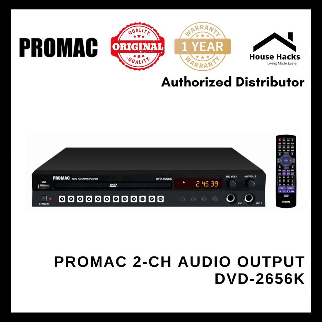 Promac 2-CH Audio Output DVD-2656K