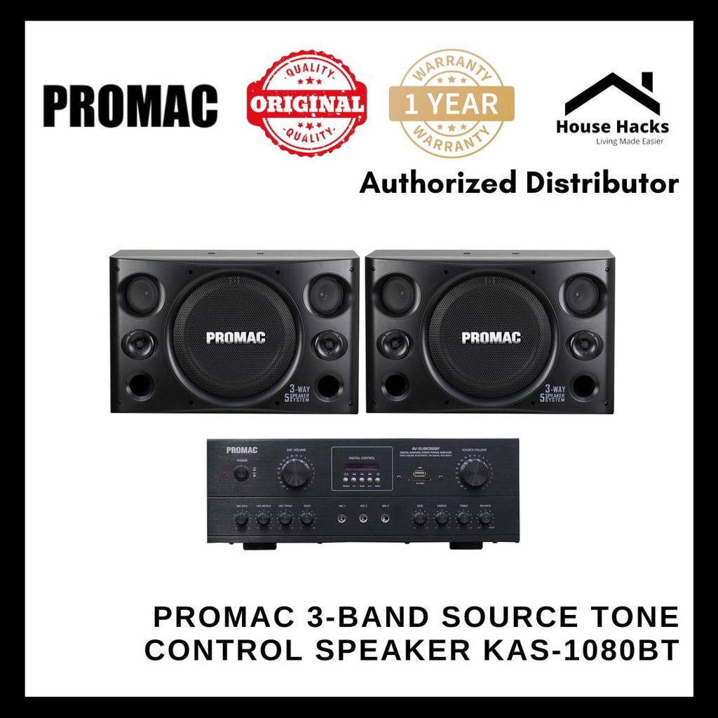 Promac 3-band Source Tone Control Speaker KAS-1080BT
