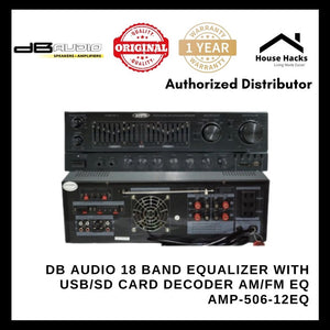 DB Audio 18 BandÊEqualizerÊWith USB/SD Card Decoder AM/FM EQ AMP-506-12EQ