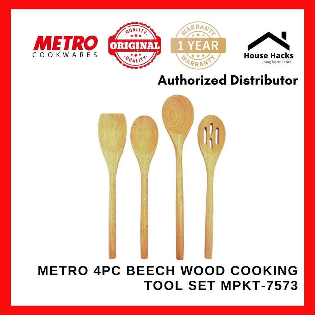 Metro 4PC Beech Wood Cooking Tool Set MPKT-7573