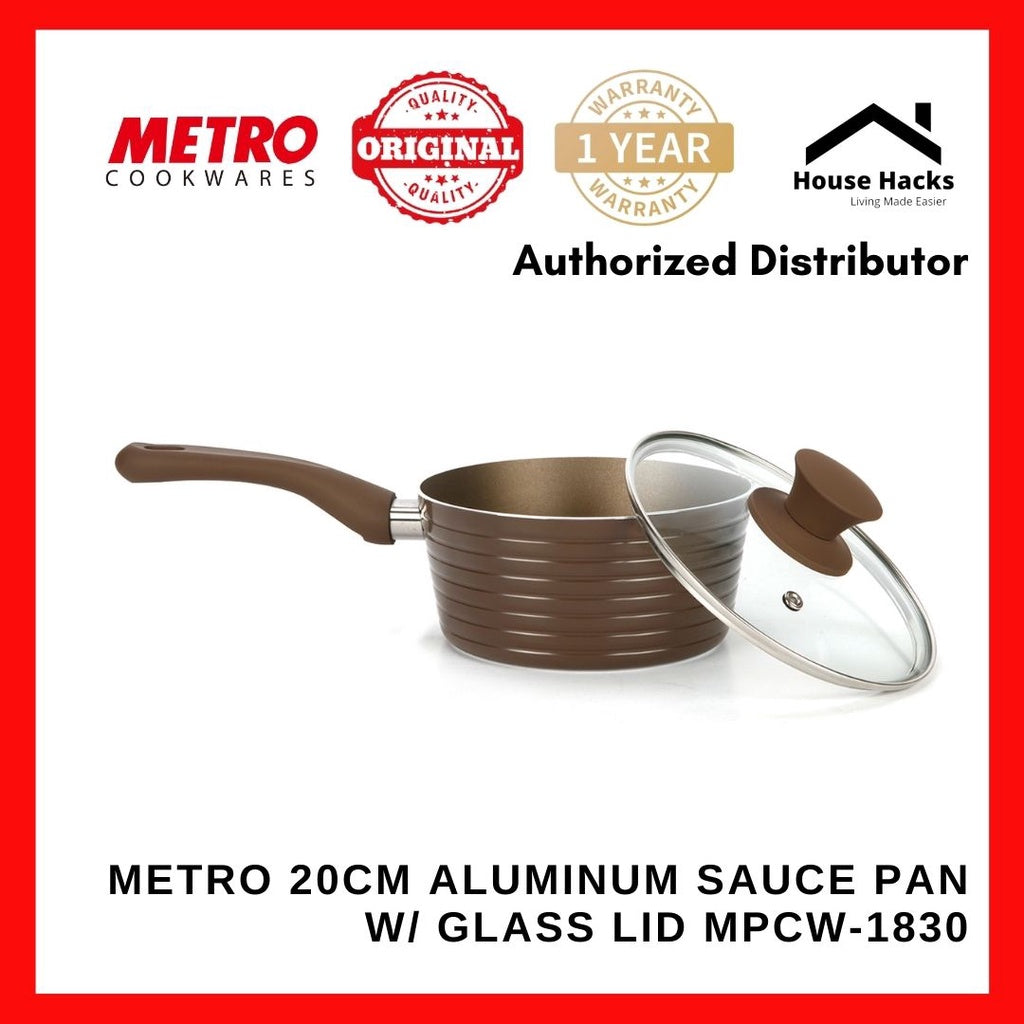 Metro 20CM Aluminum Sauce Pan w/ Glass Lid MPCW-1830