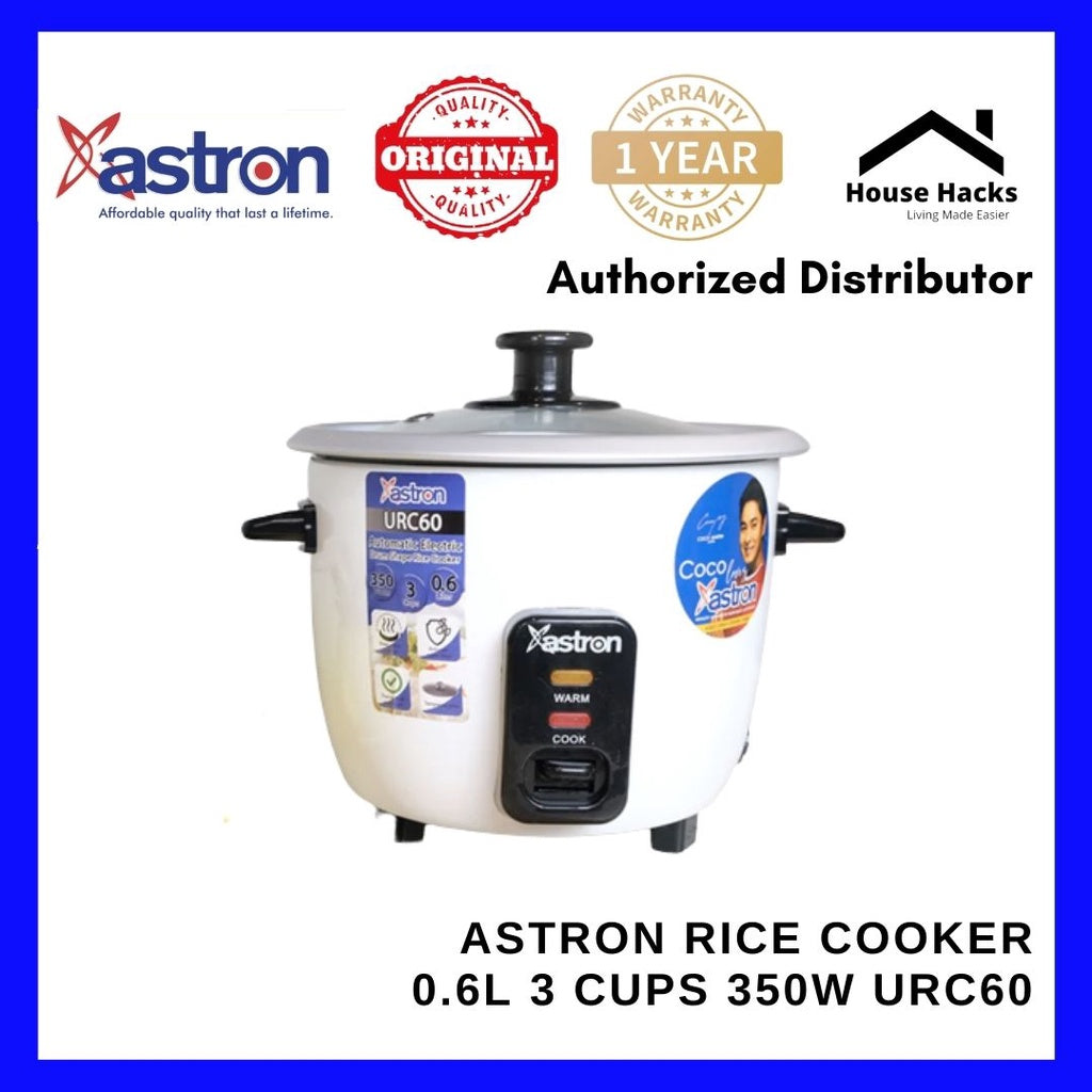 Astron Rice Cooker 0.6L 3 Cups 350W URC60