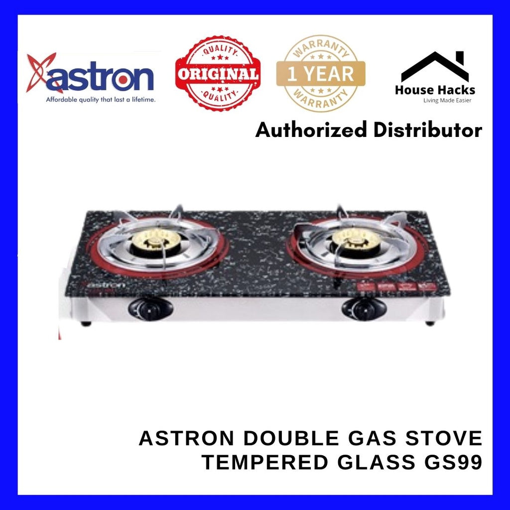 Astron Double Gas Stove Tempered Glass GS99