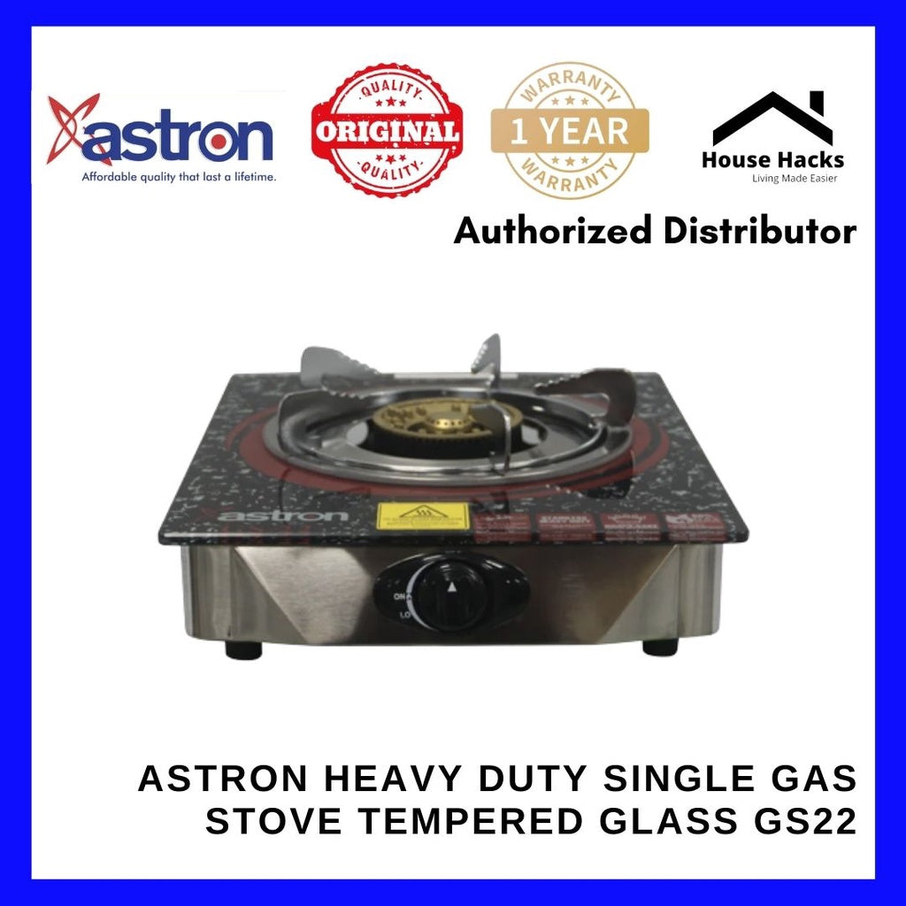 Astron Heavy Duty Single Gas Stove Tempered Glass GS22