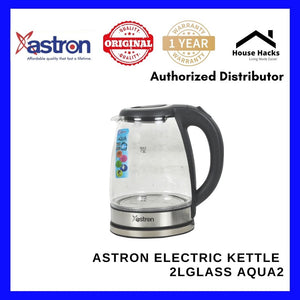 Astron Electric Kettle 2L Glass AQUA2