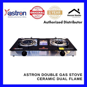 Astron Double Gas Stove Ceramic DUAL FLAME
