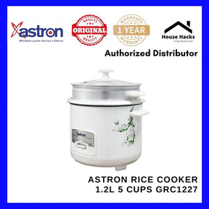 Astron Rice Cooker 1.2L 5 Cups GRC1227
