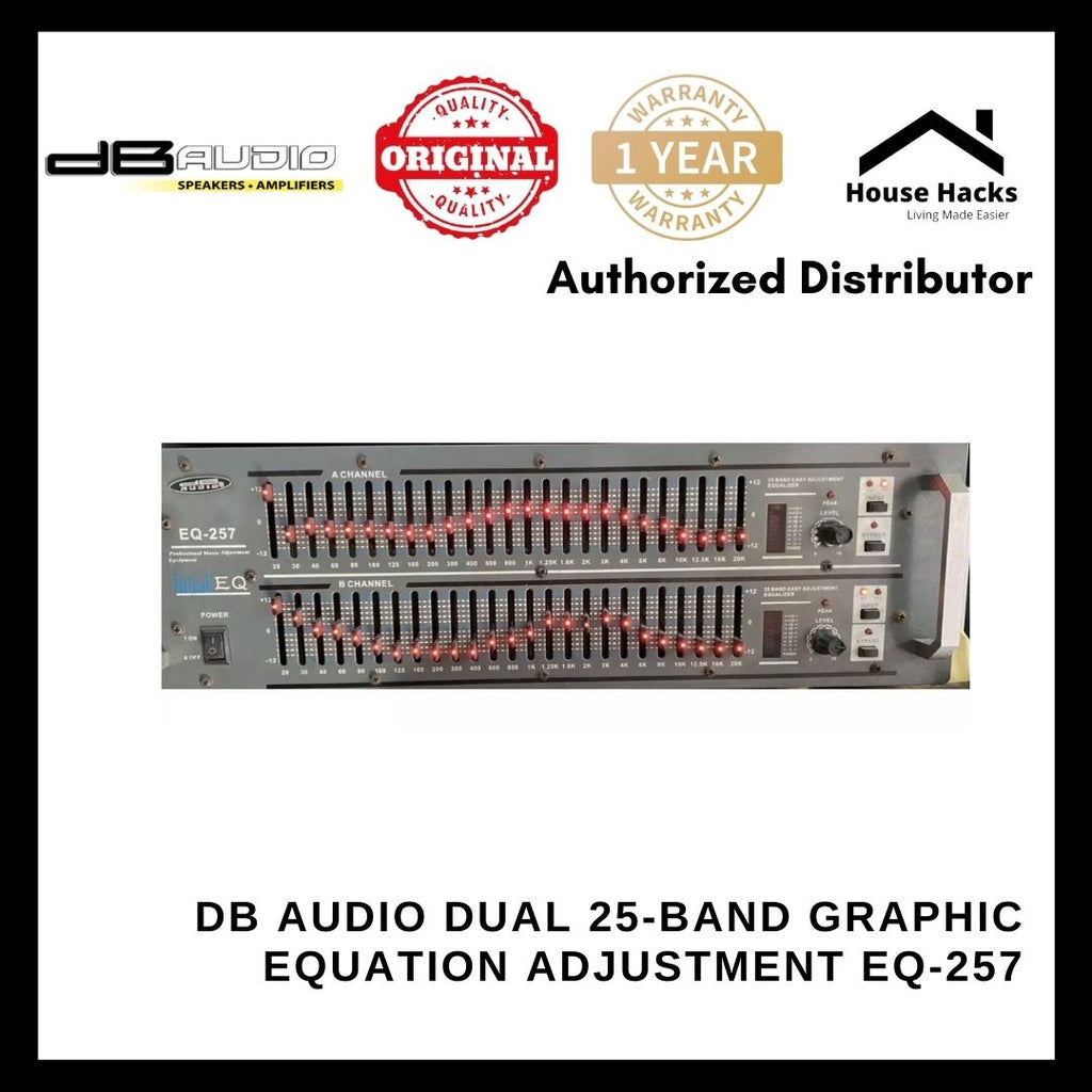 DB Audio Dual 25-band Graphic Equation Adjustment EQ-257