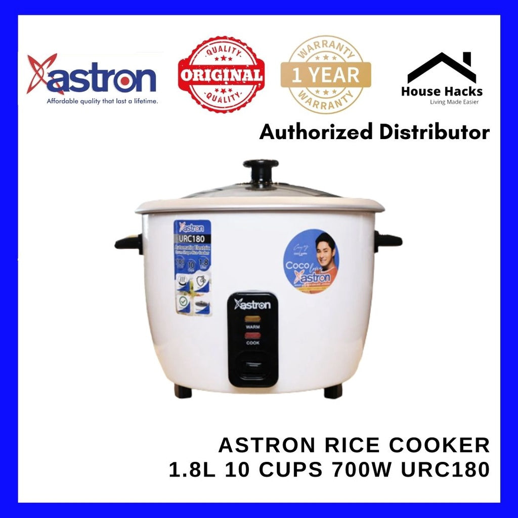 Astron Rice Cooker 1.8L 10 Cups 700W URC180