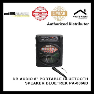 DB Audio 8" Portable Bluetooth Speaker BLUETREK PA-0866B