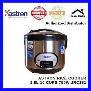Astron Rice Cooker 1.8L 10 Cups 750W JRC181