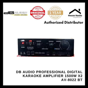 DB Audio Professional Digital Karaoke Amplifier 1500W x2 AV-8022 BT