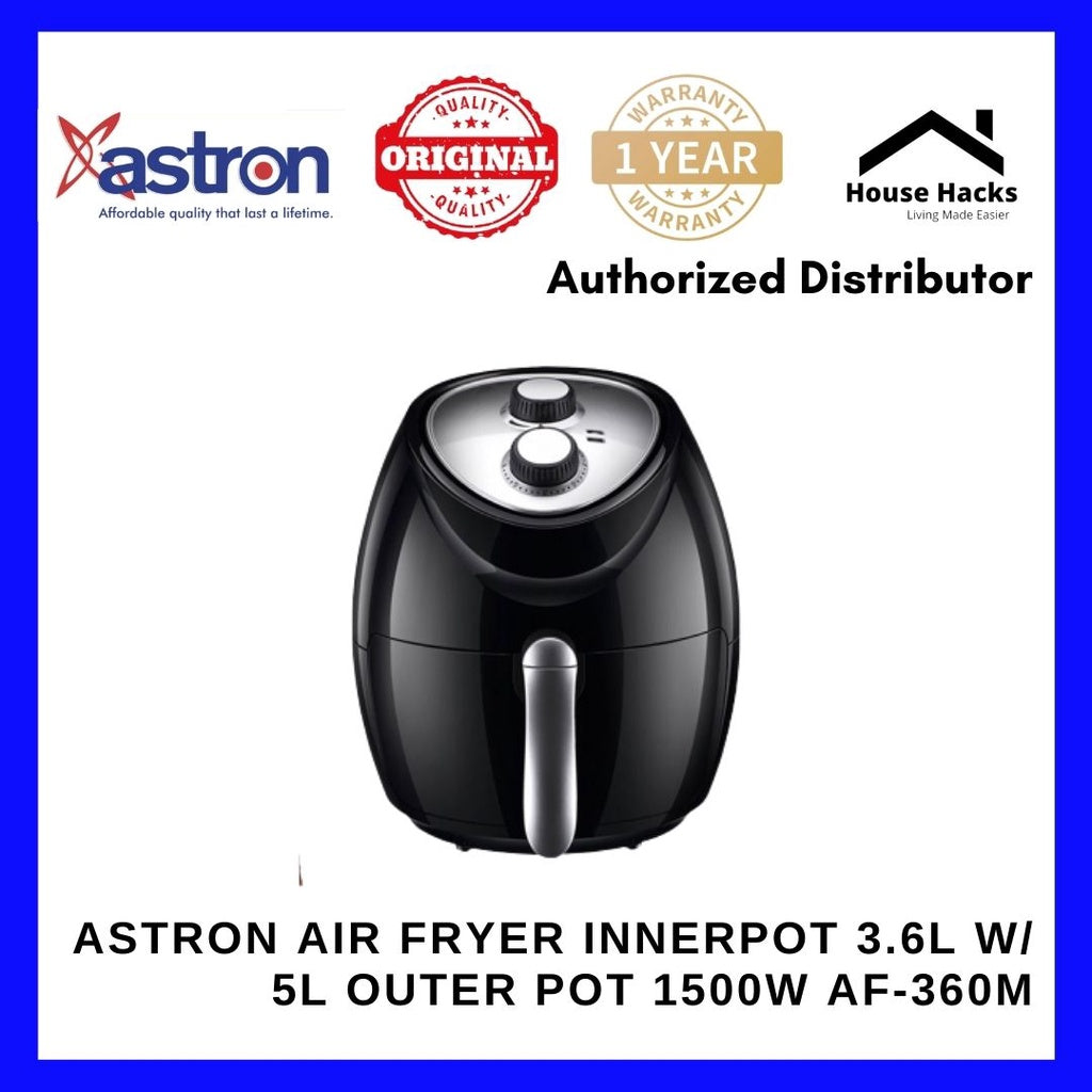 Astron Air Fryer Innerpot 3.6L w/ 5L Outer Pot 1500w AF-360M