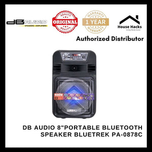 DB Audio 8"Portable Bluetooth Speaker BLUETREK PA-0878C