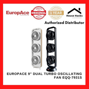 Europace 9" Dual Turbo Oscillating Fan EQQ-7931S