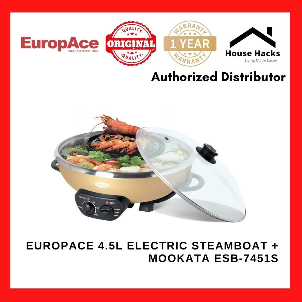 Europace 4.5L Electric Steamboat + Mookata ESB-7451S